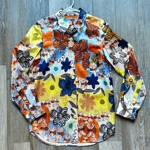 RARE Acne Studios flower forest colorful stain shirt